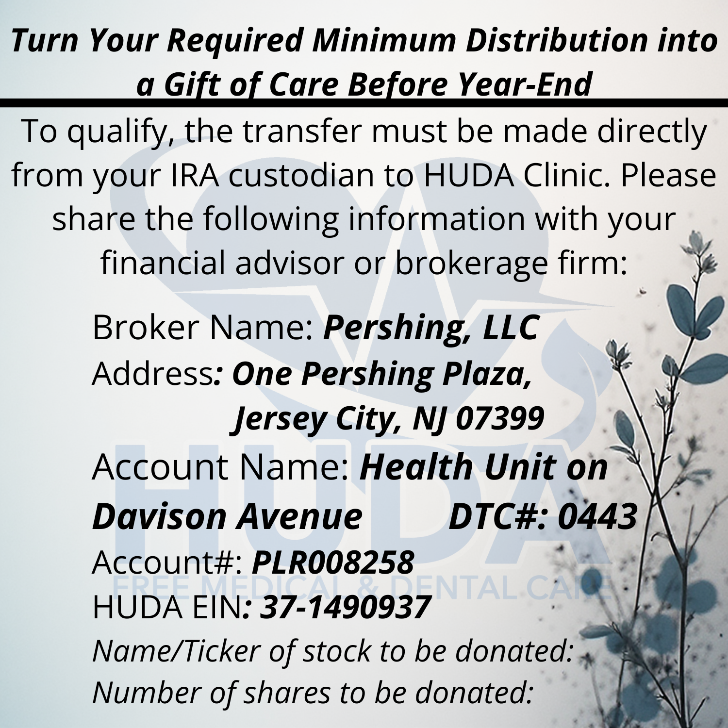 Free Clinic Detroit: Community Heath Center - No Insurance | HUDA Clinic - Turn%20Your%20Required%20Minimum%20Distribution%20into%20a%20Gift%20of%20Care%20Before%20Year-End